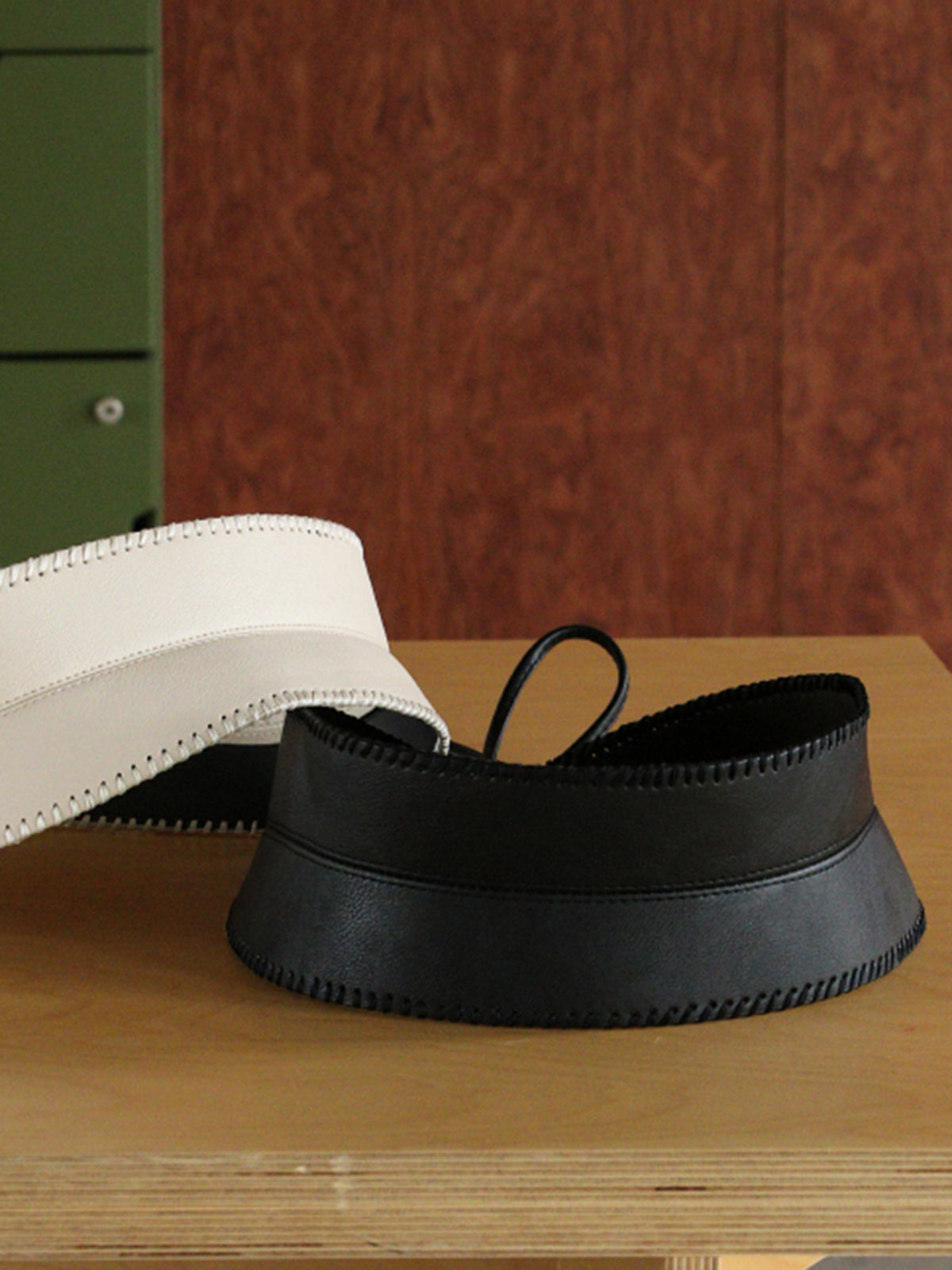 Asymmetrical Wide Tie Belt