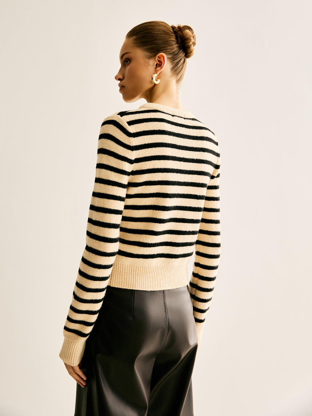 Ribbed Striped Cardigan