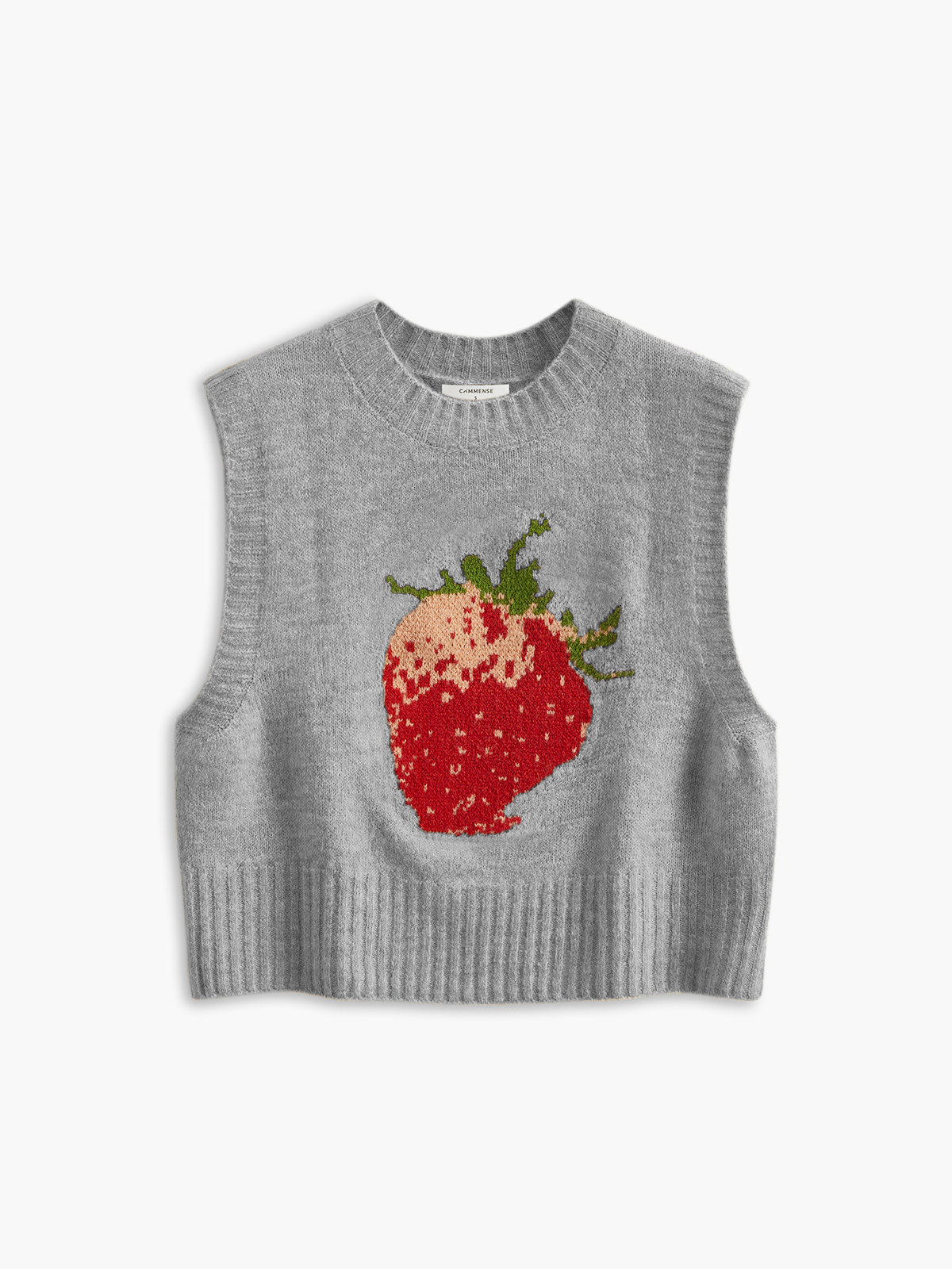 Crew Neck Strawberry Sweater Väst