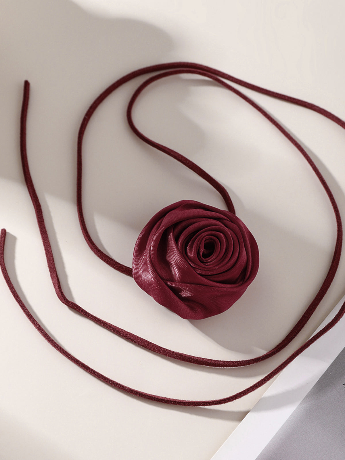 Rose Bud Knotted Choker Necklace