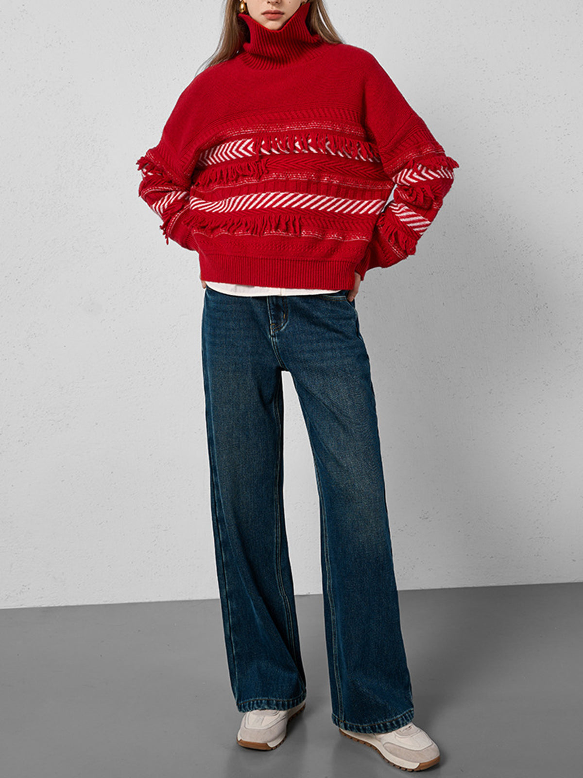 Boheme Wool-Blend Tassel Sweater