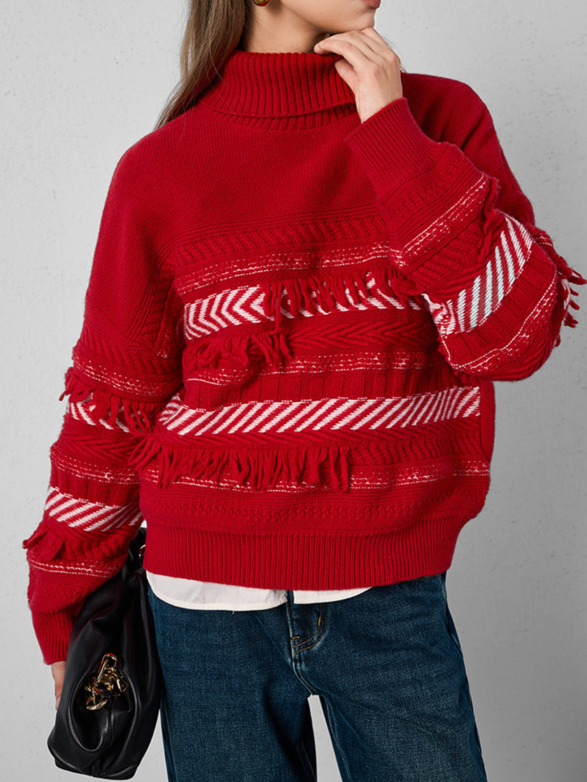 Boheme Wool-Blend Tassel Sweater