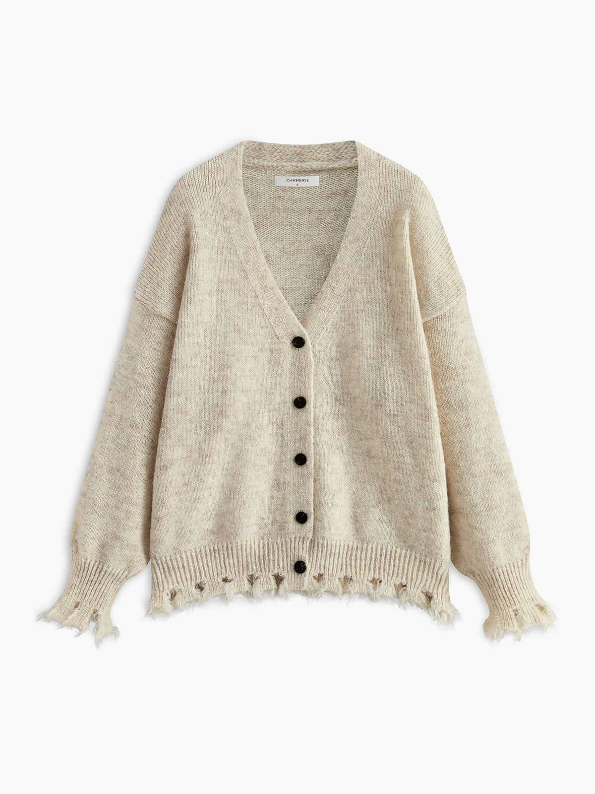 Romance Raw Hem Button Cardigan