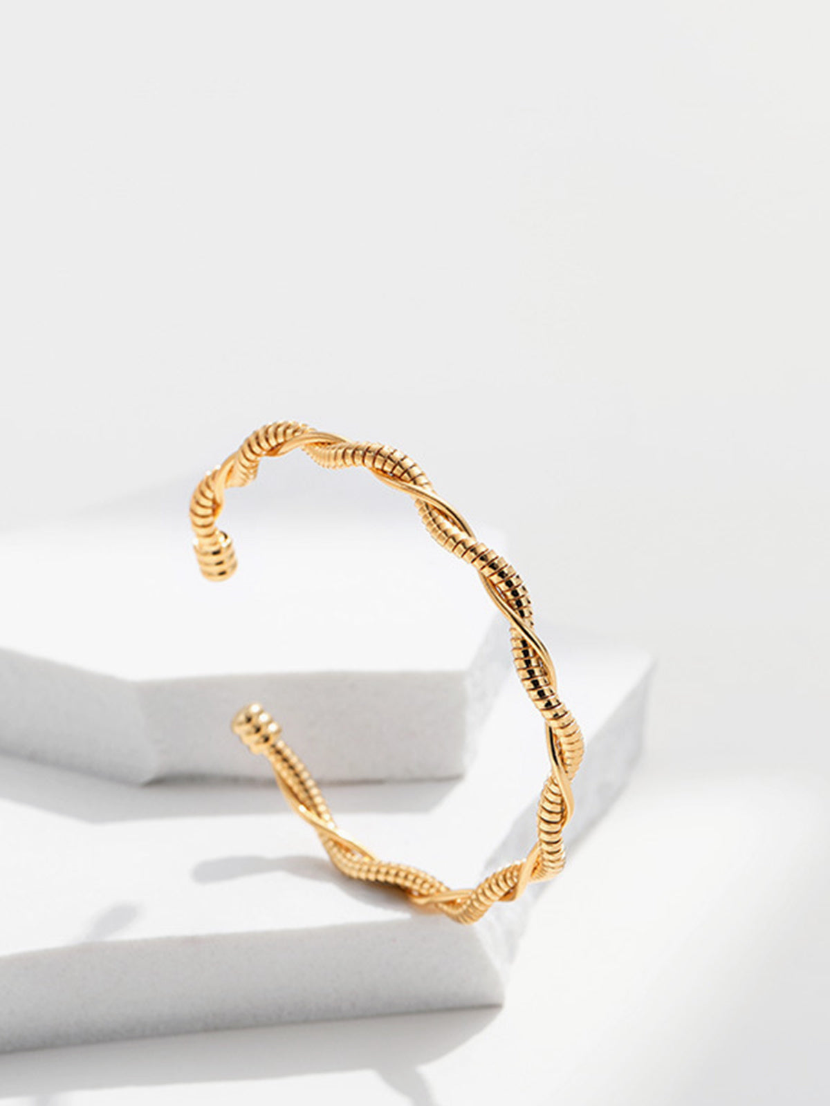 Minimalist Twist Open Bracelet