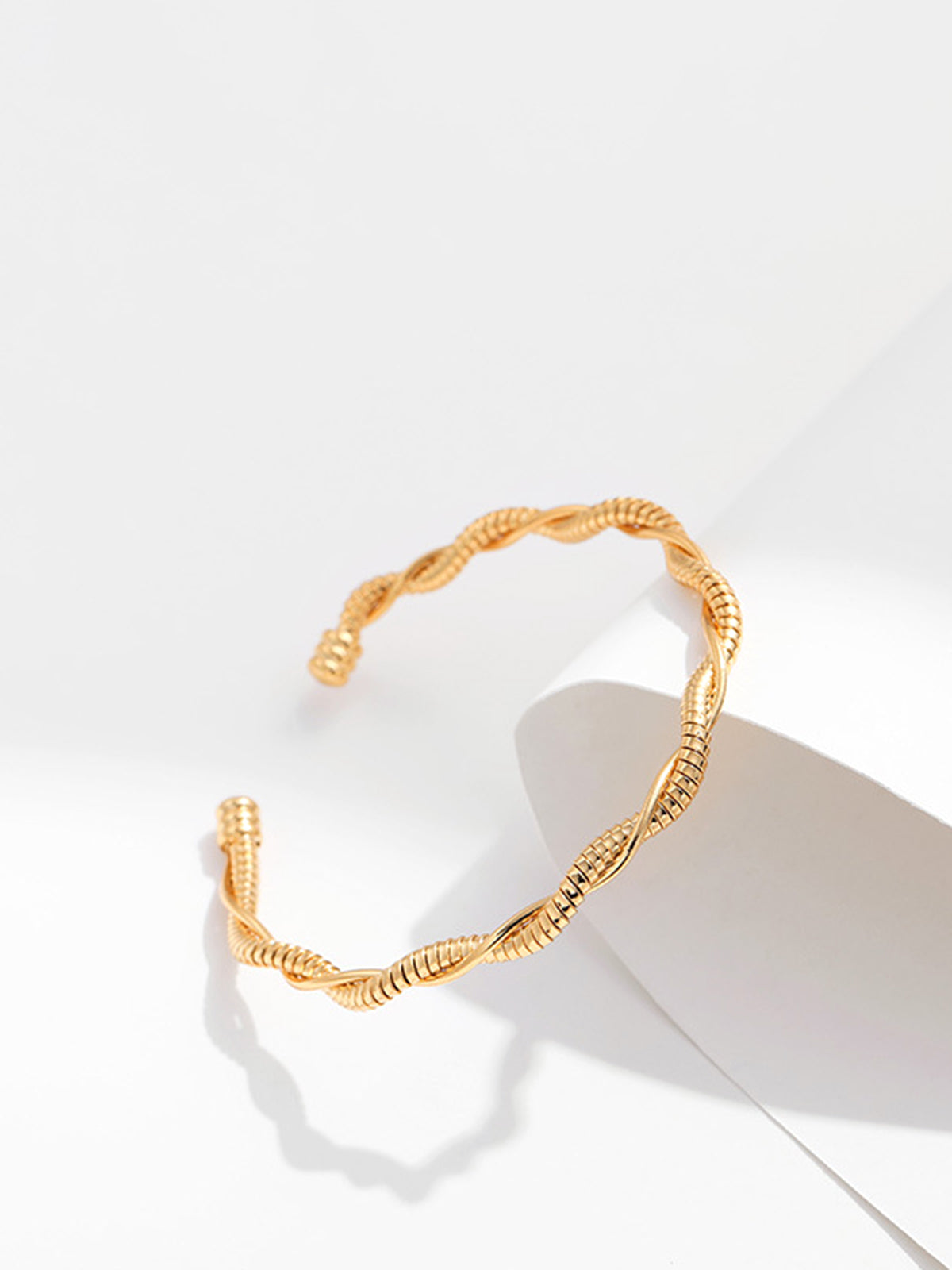 Minimalist Twist Open Bracelet