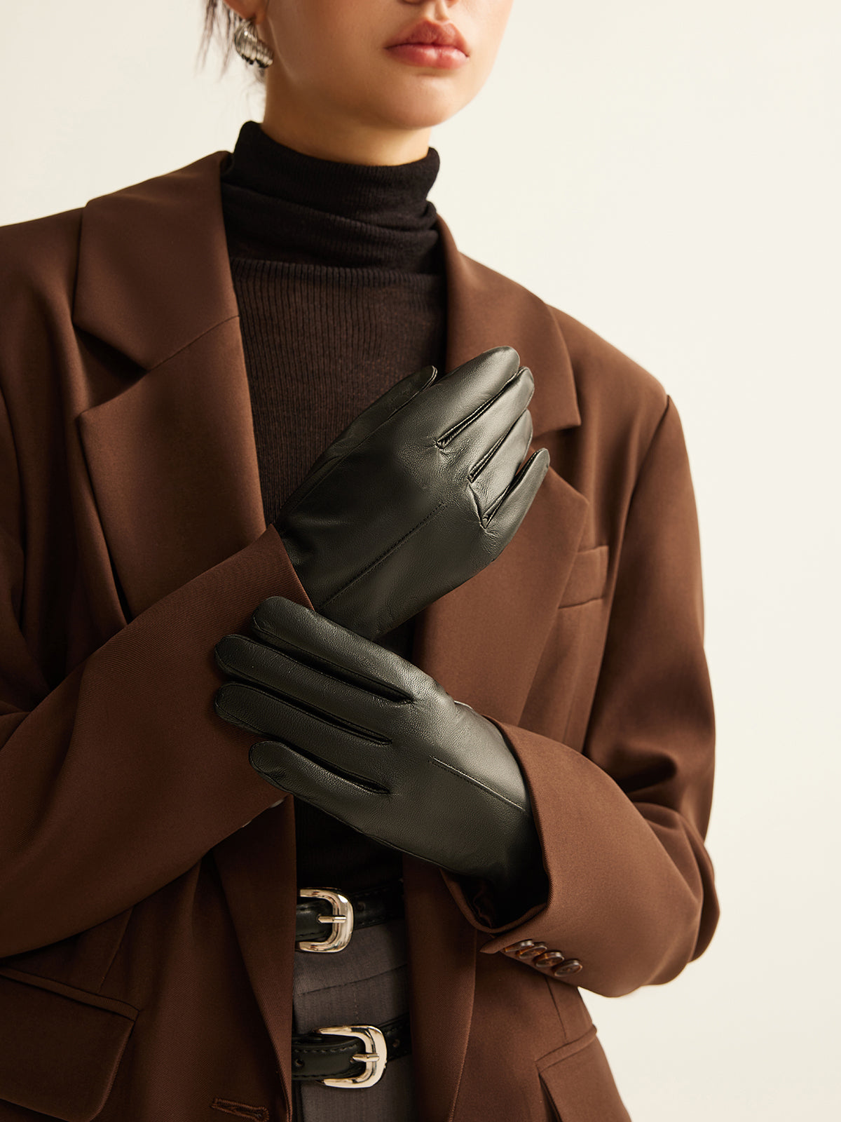 Goatskin Windproof Fleece Lined Gloves