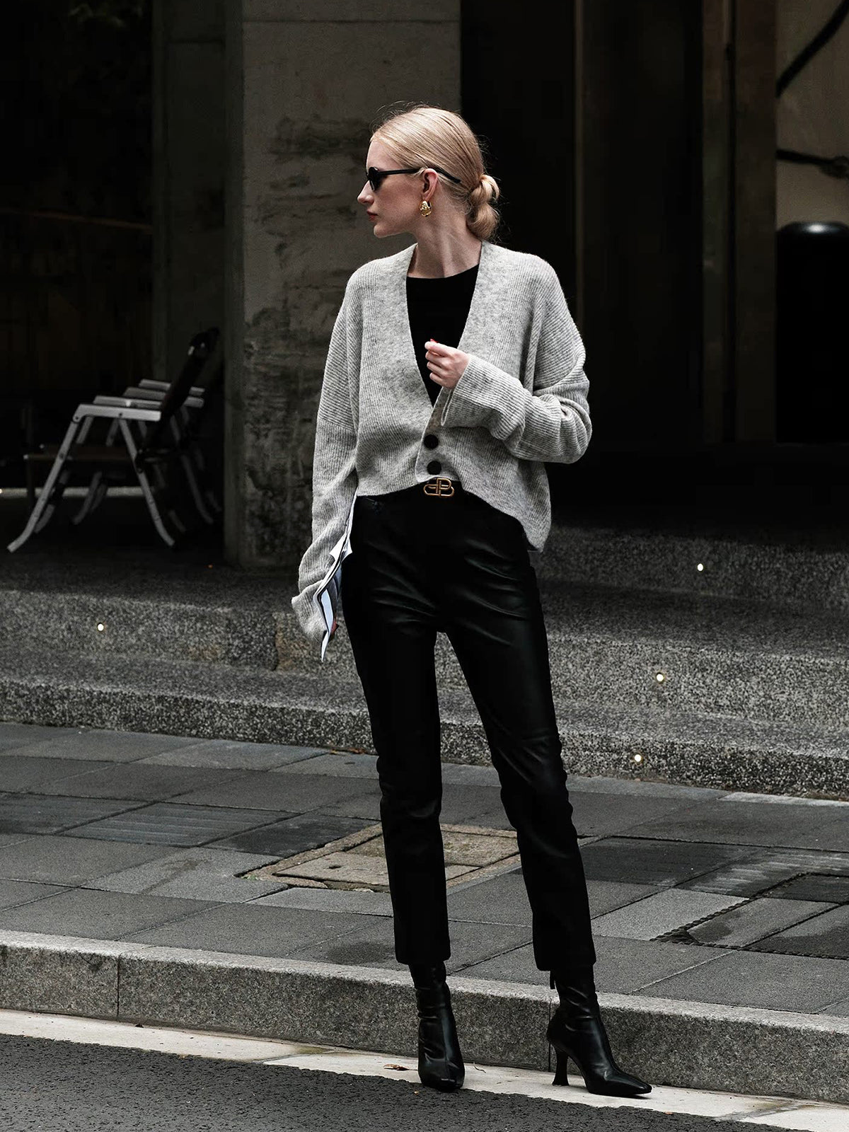 Buttoned Slouchy Cardigan