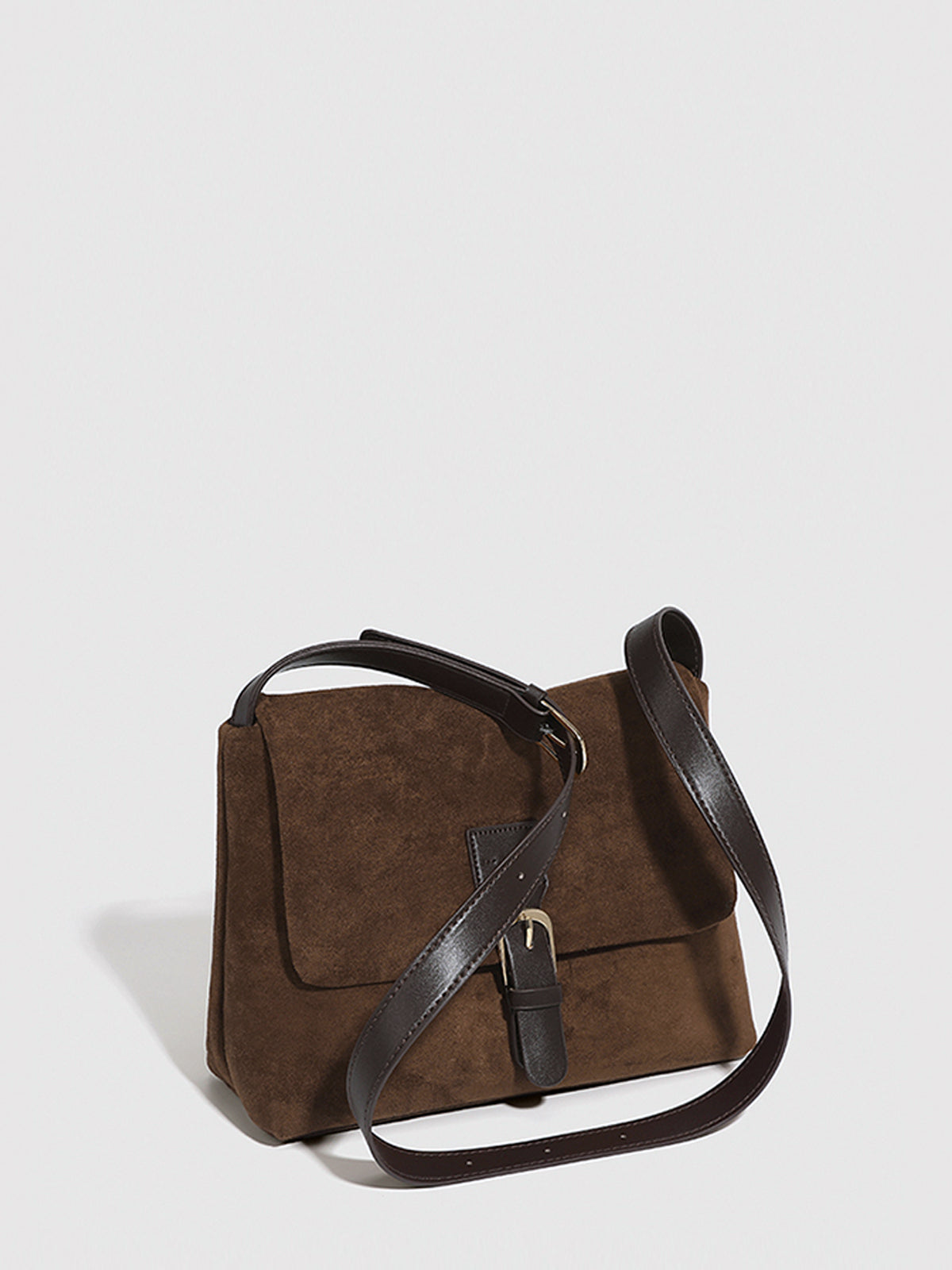 Vintage Buckle Flap Shoulder Bag