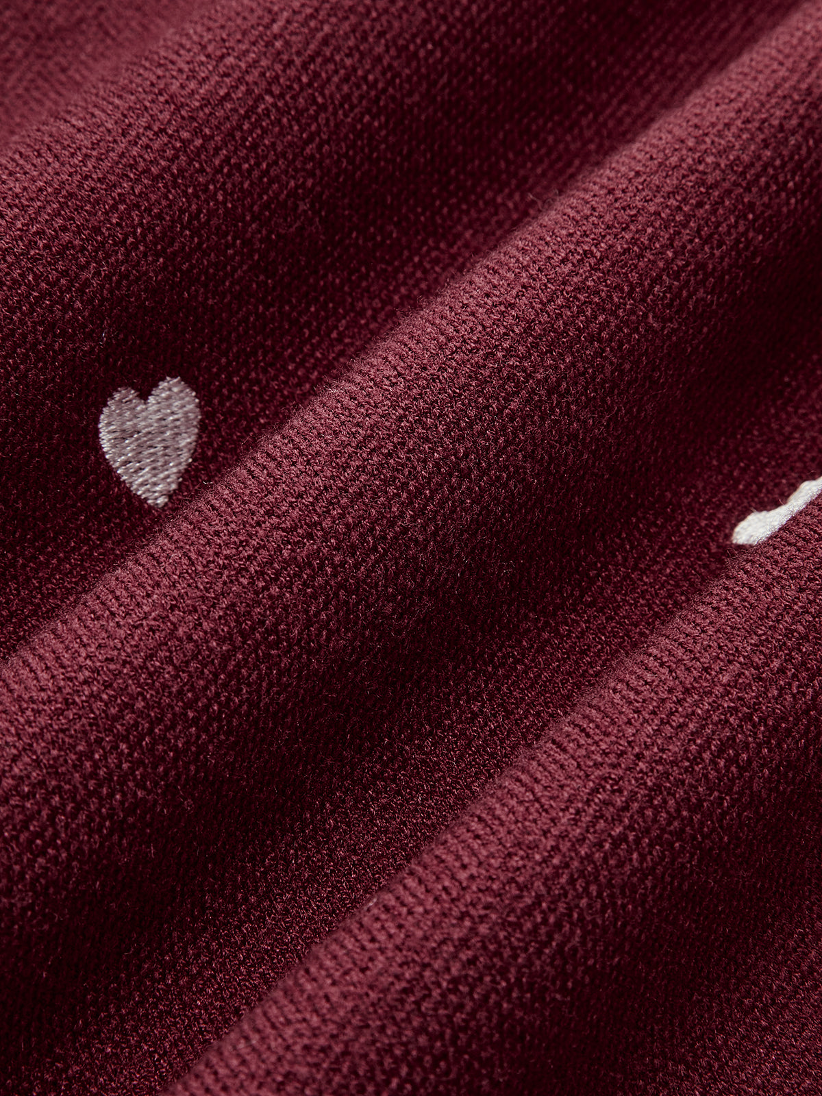 Embroidered Heart Oversized Knit Sweater