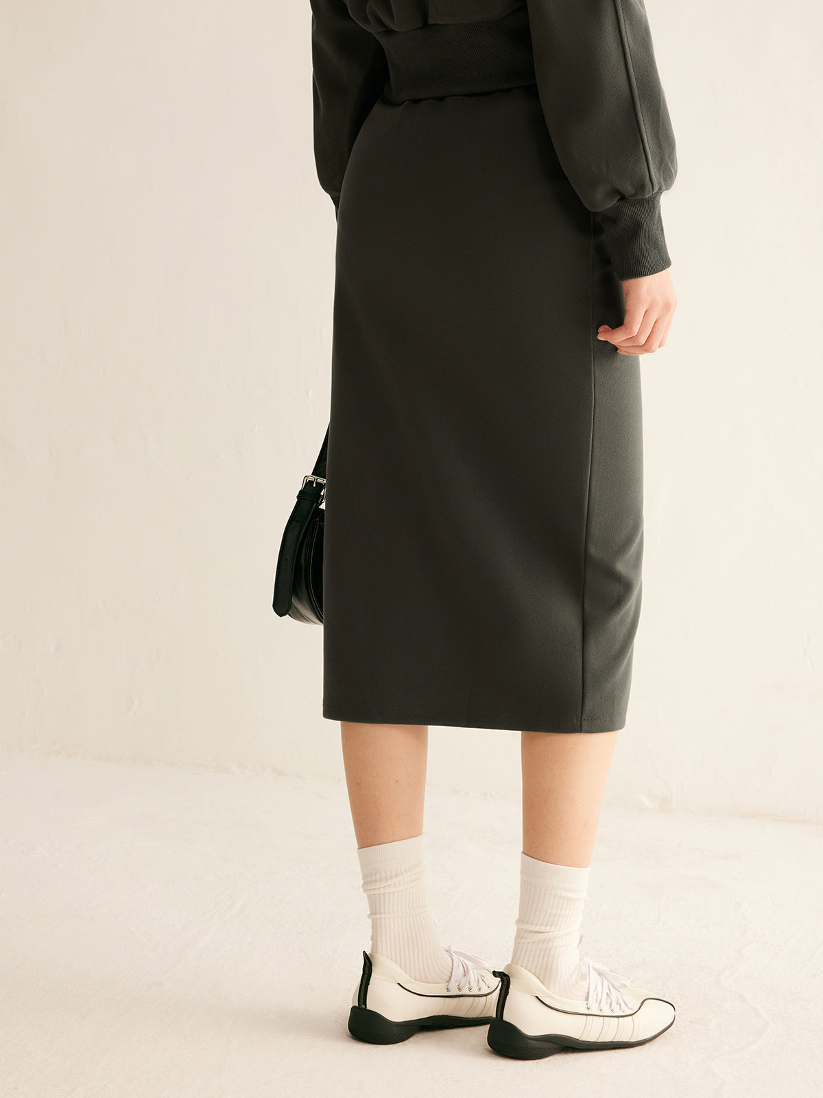 Athleisure Pockets Split Skirt