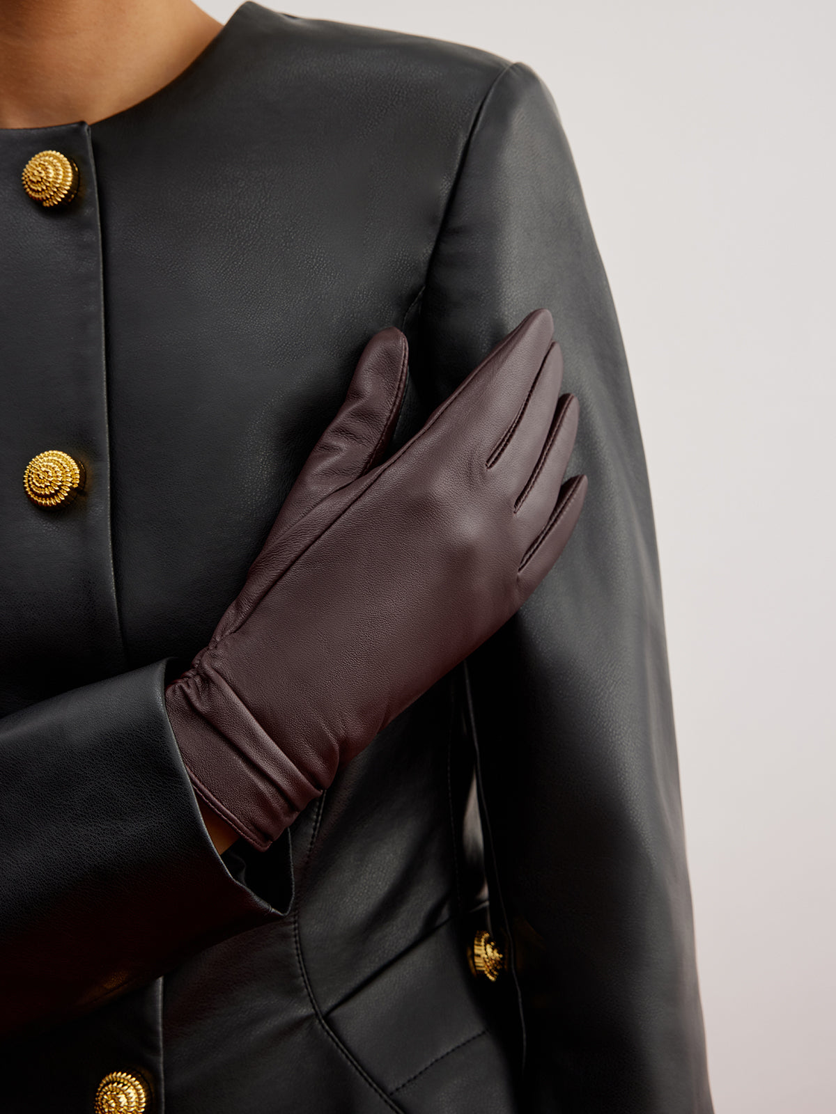 Fleece Lined Goatskin Gloves