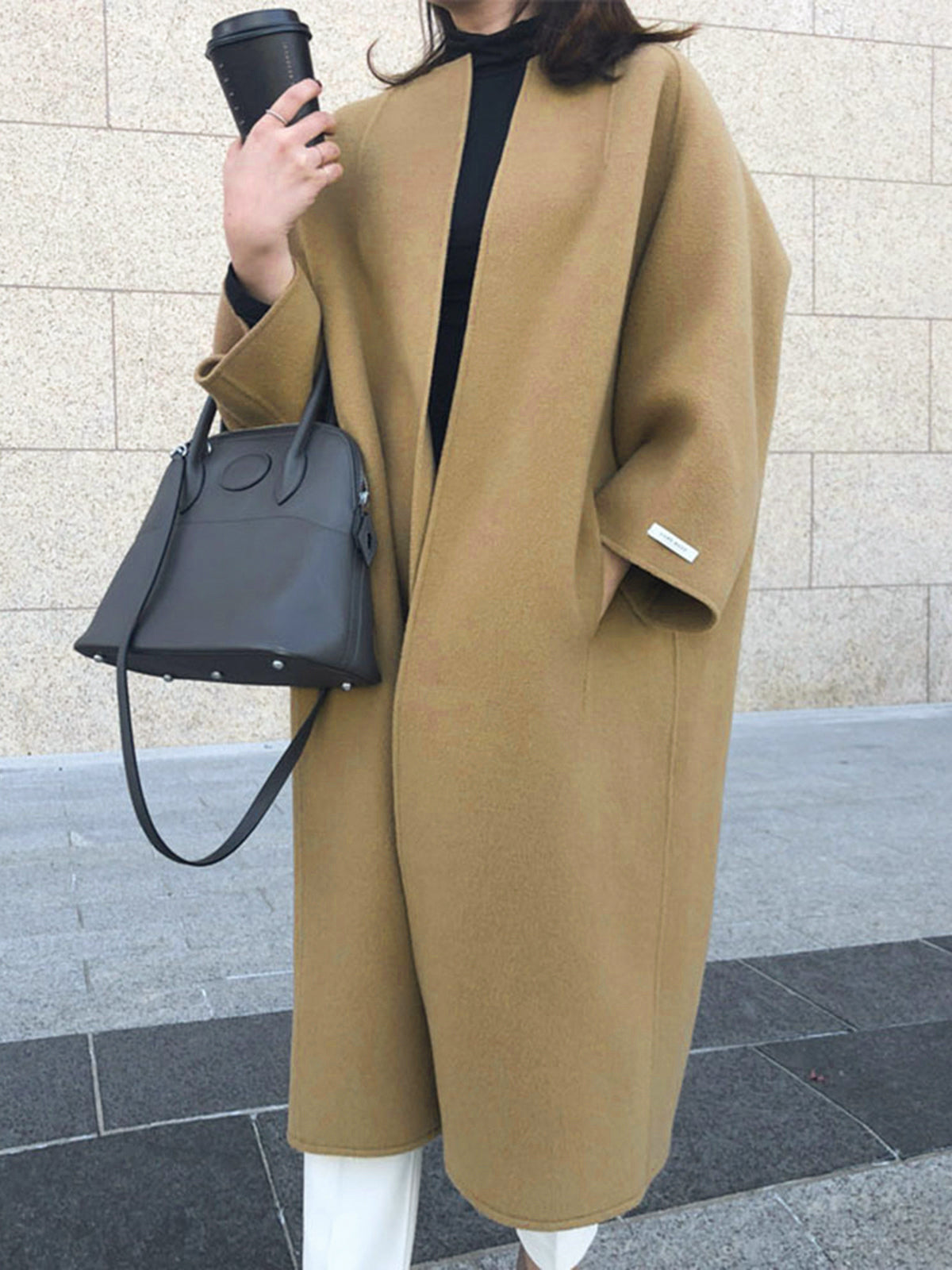 Minimalist Wool Long Coat