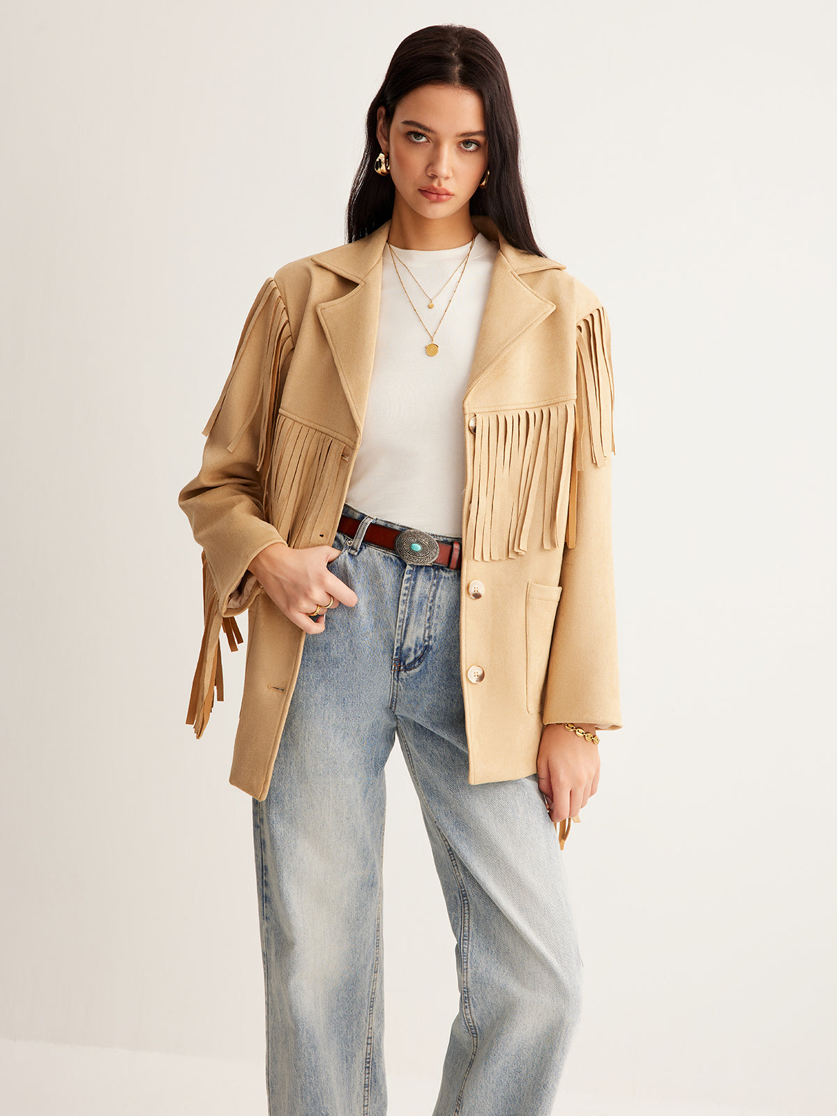 Boheme Tassel Suede Blazer