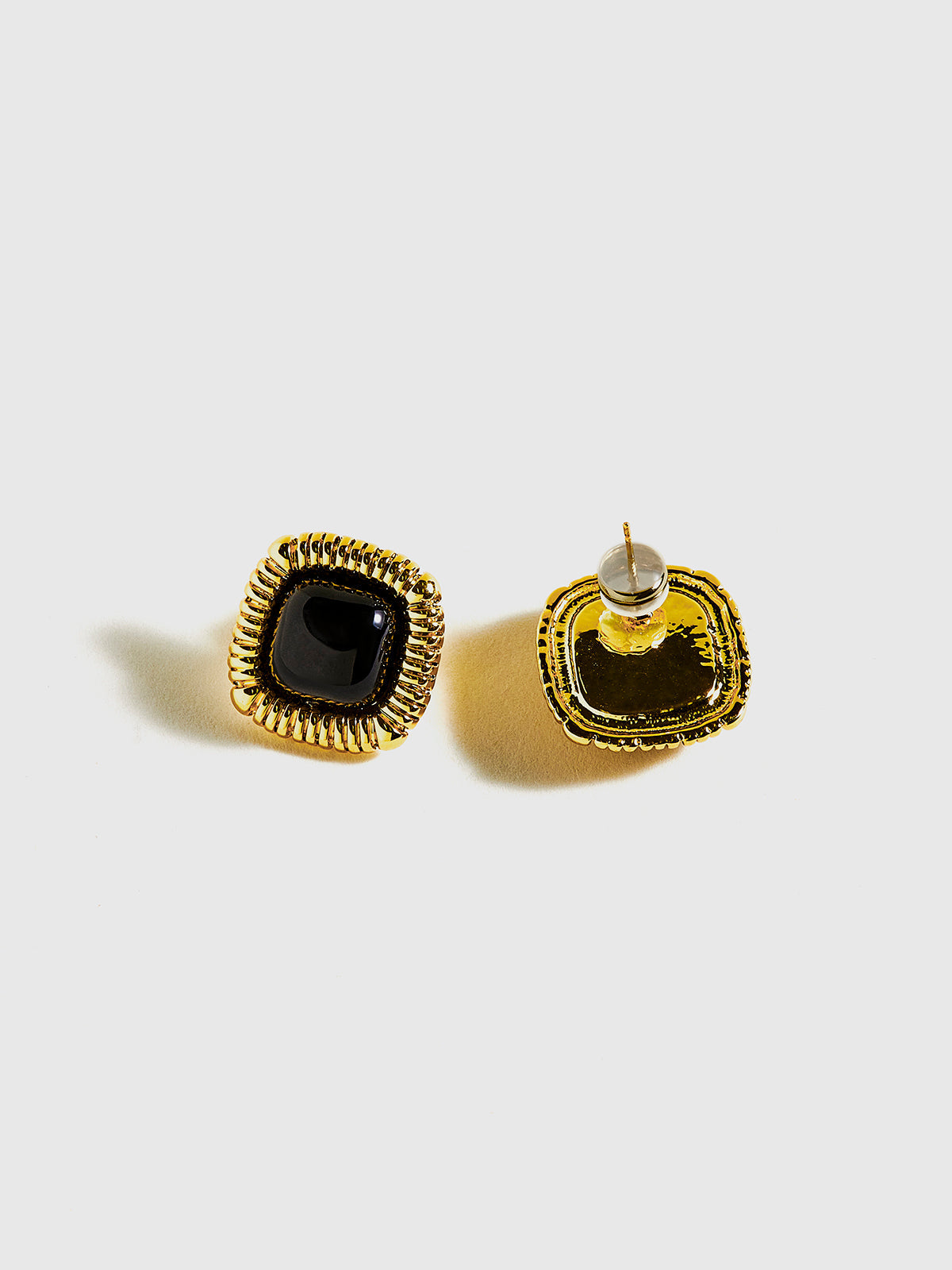 Spring Wire Edge Stud Earrings