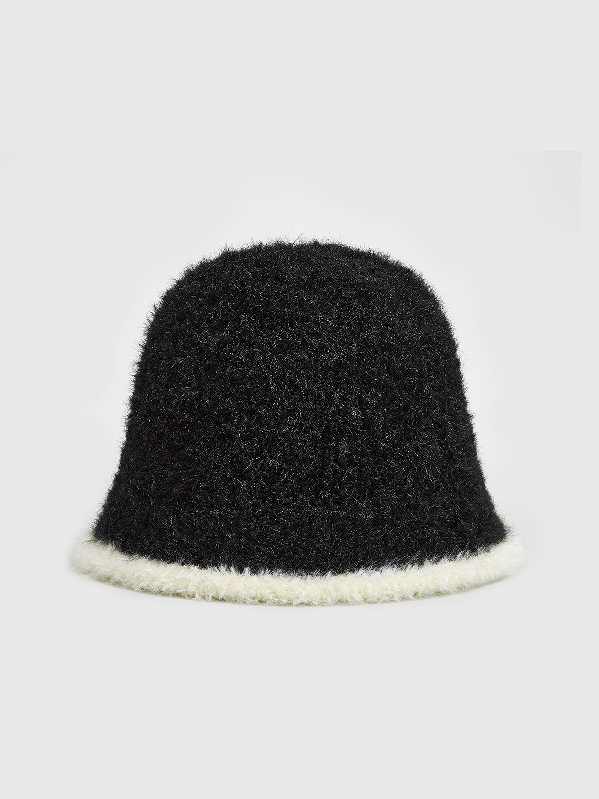 Contrast Trim Plush Bucket Hat