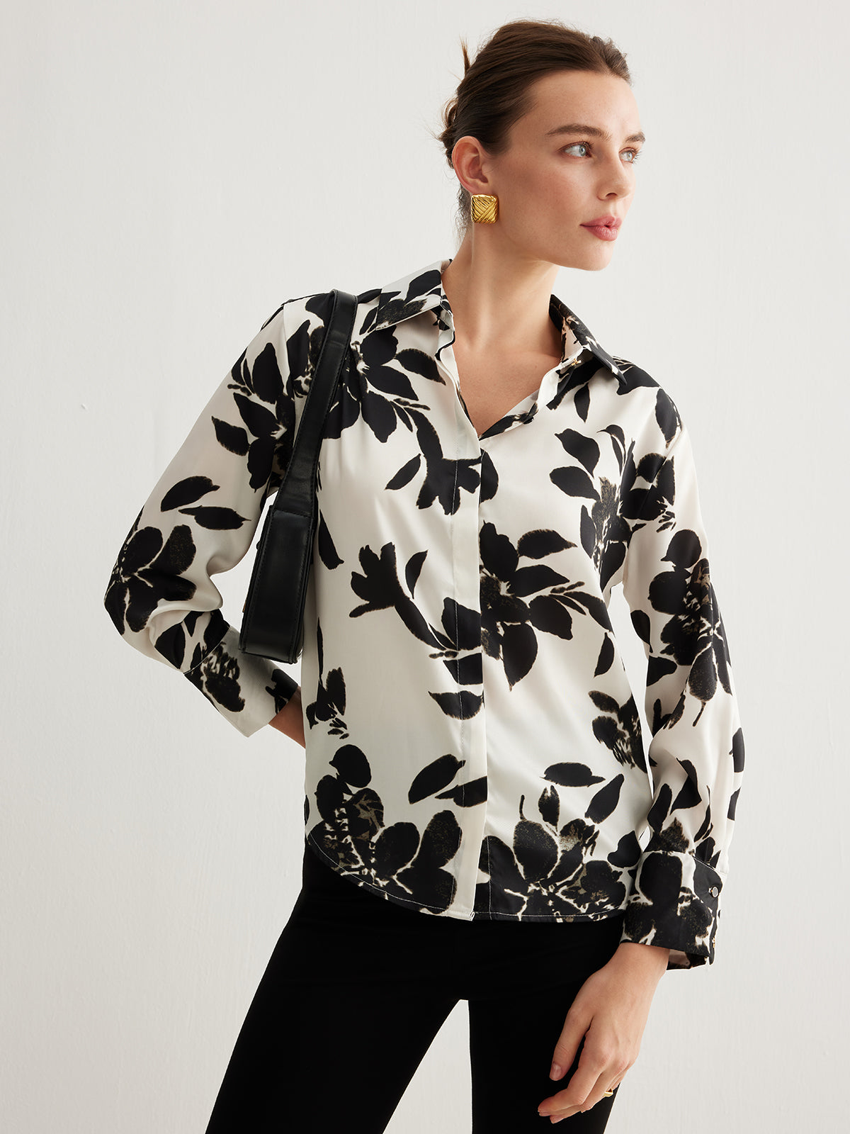 Leisure Printed Lapel Thin Shirt