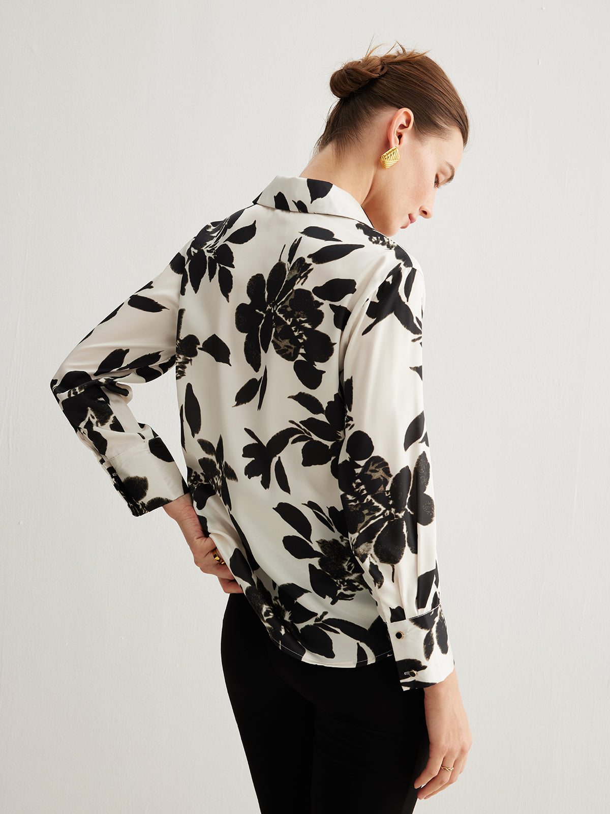 Leisure Printed Lapel Thin Shirt