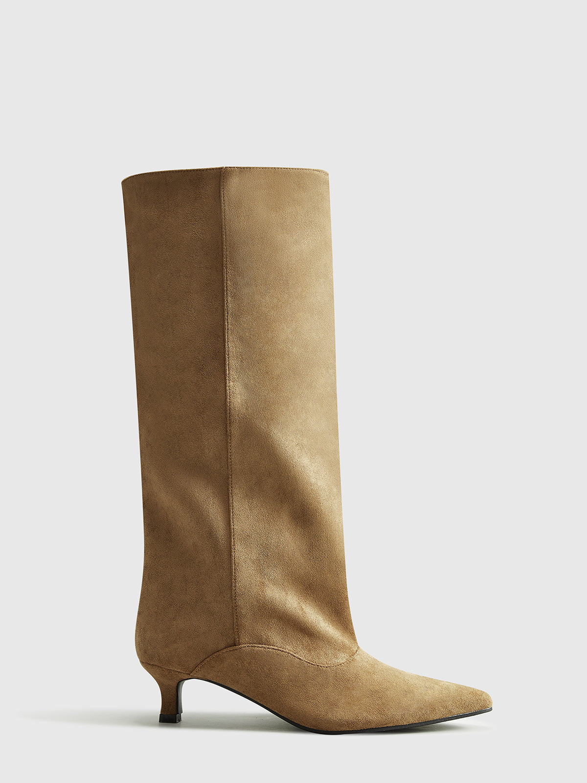 Kitten Suede Knee-High Boots