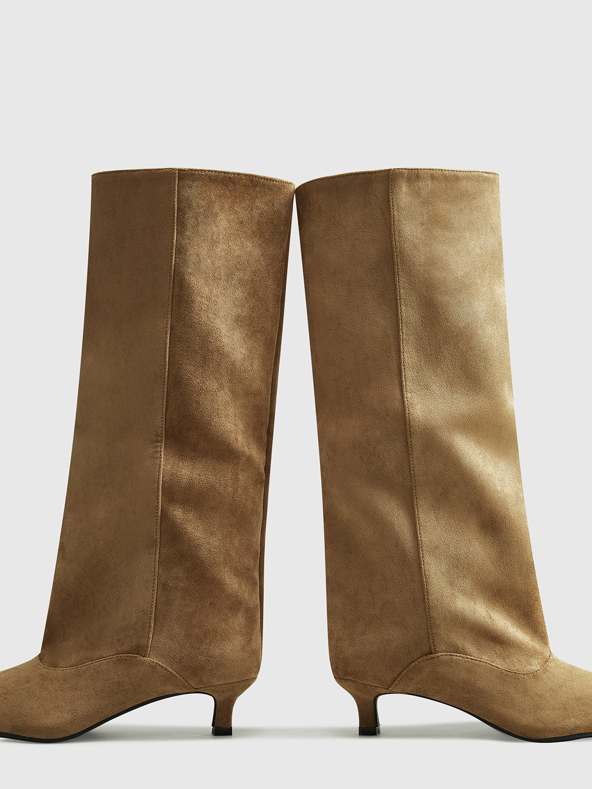 Kitten Suede Knee-High Boots