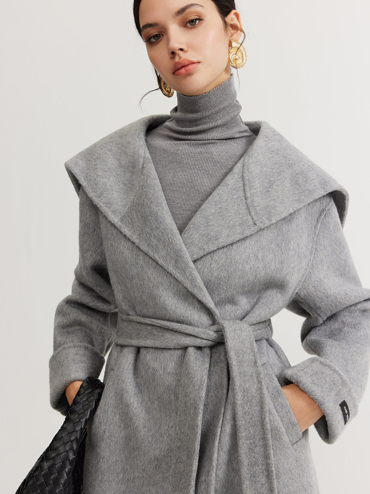 Sailor-Collar Belted Wool Coat