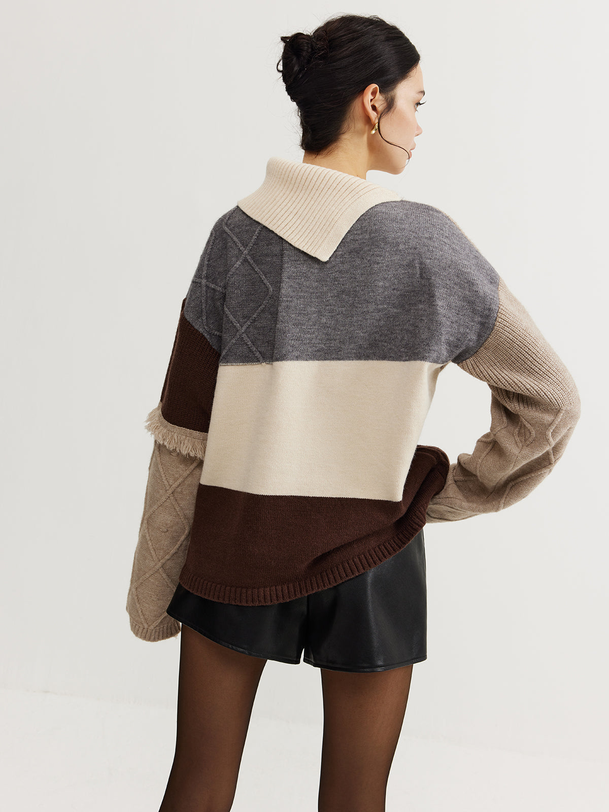 Boheme Color Block Knit Top