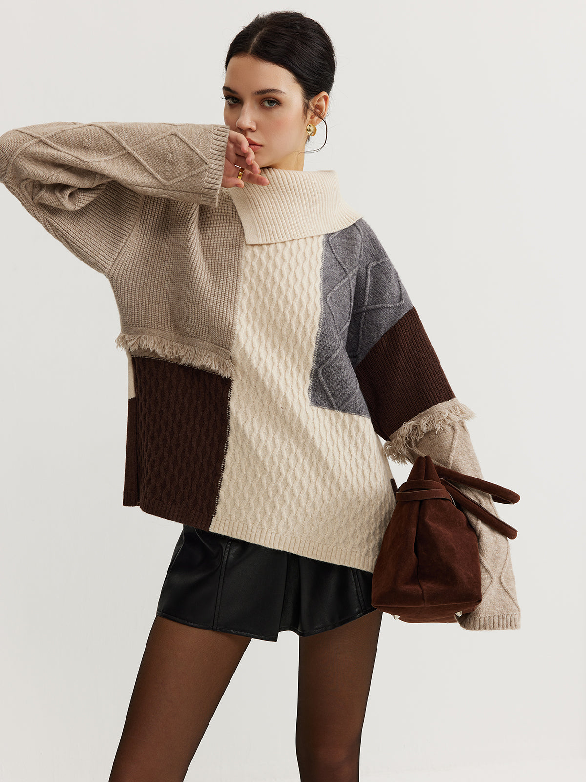 Boheme Color Block Knit Top