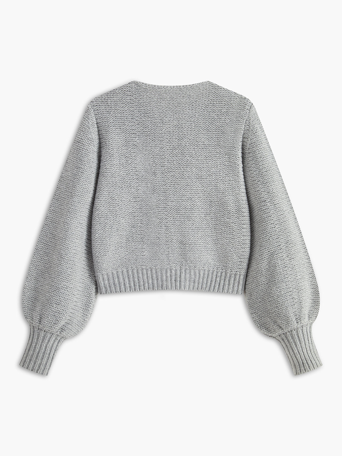 Crew Neck Bow Stickad Topp