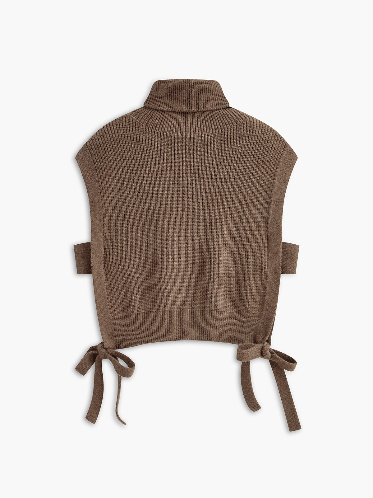 Turtleneck Knotted Sweater Vest