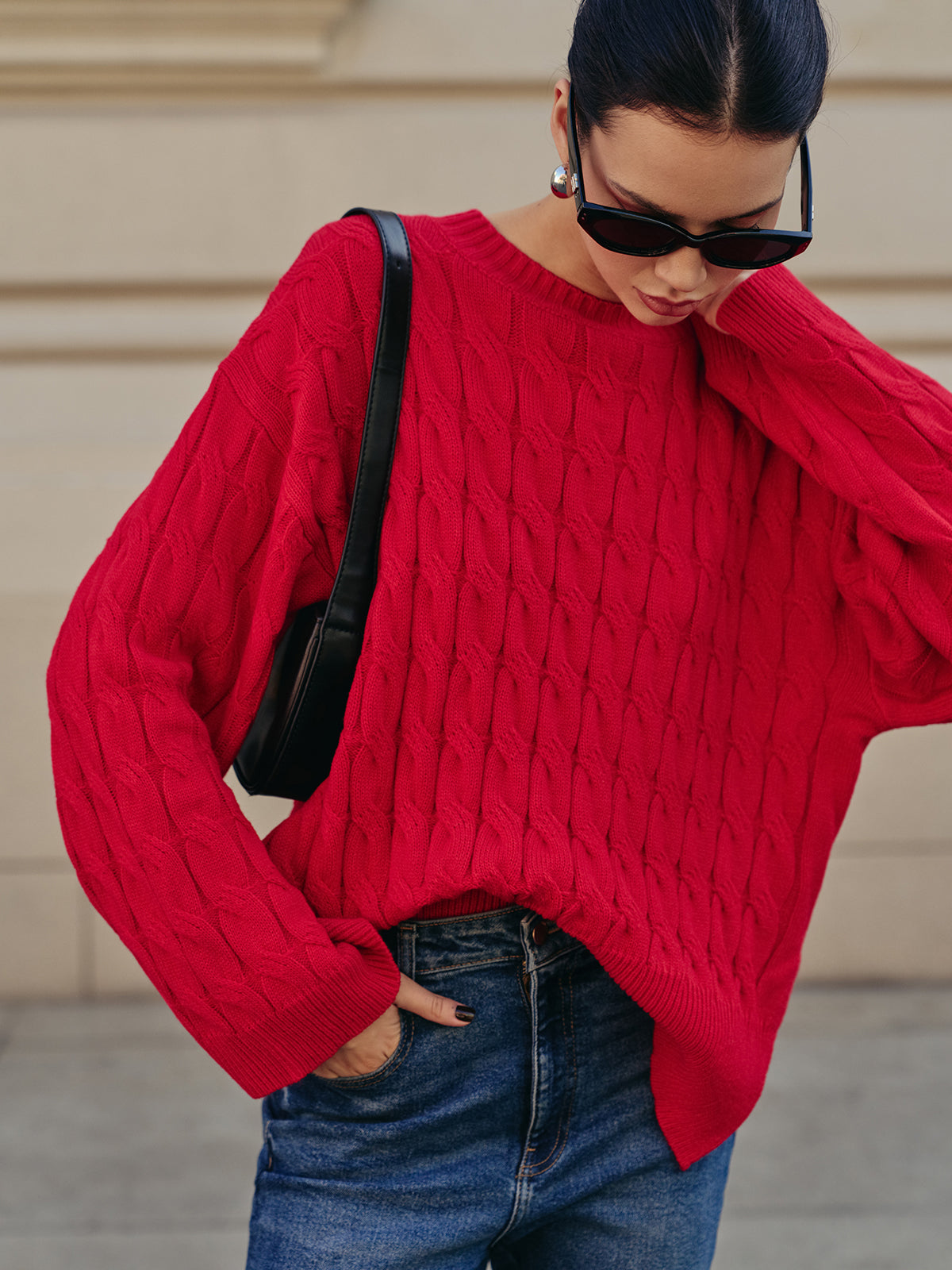 Side Split Twist Sweater