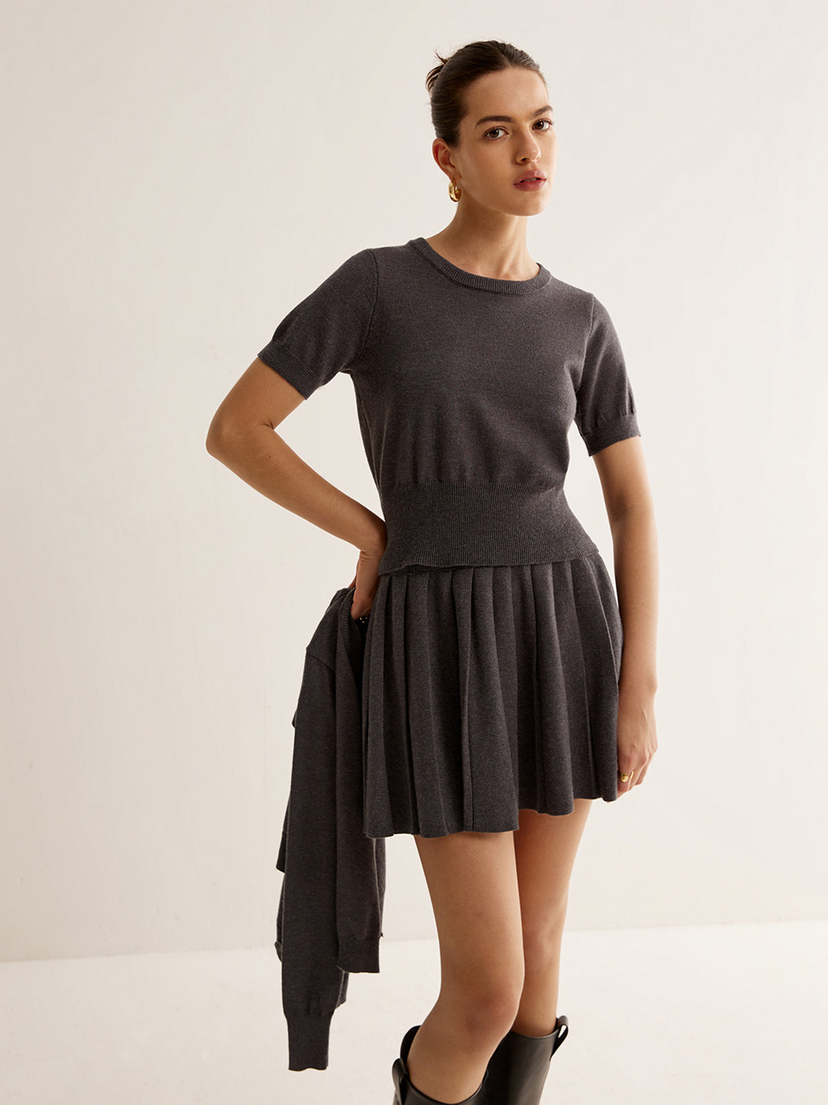 Utility Knit Three-Piece Skirt Set