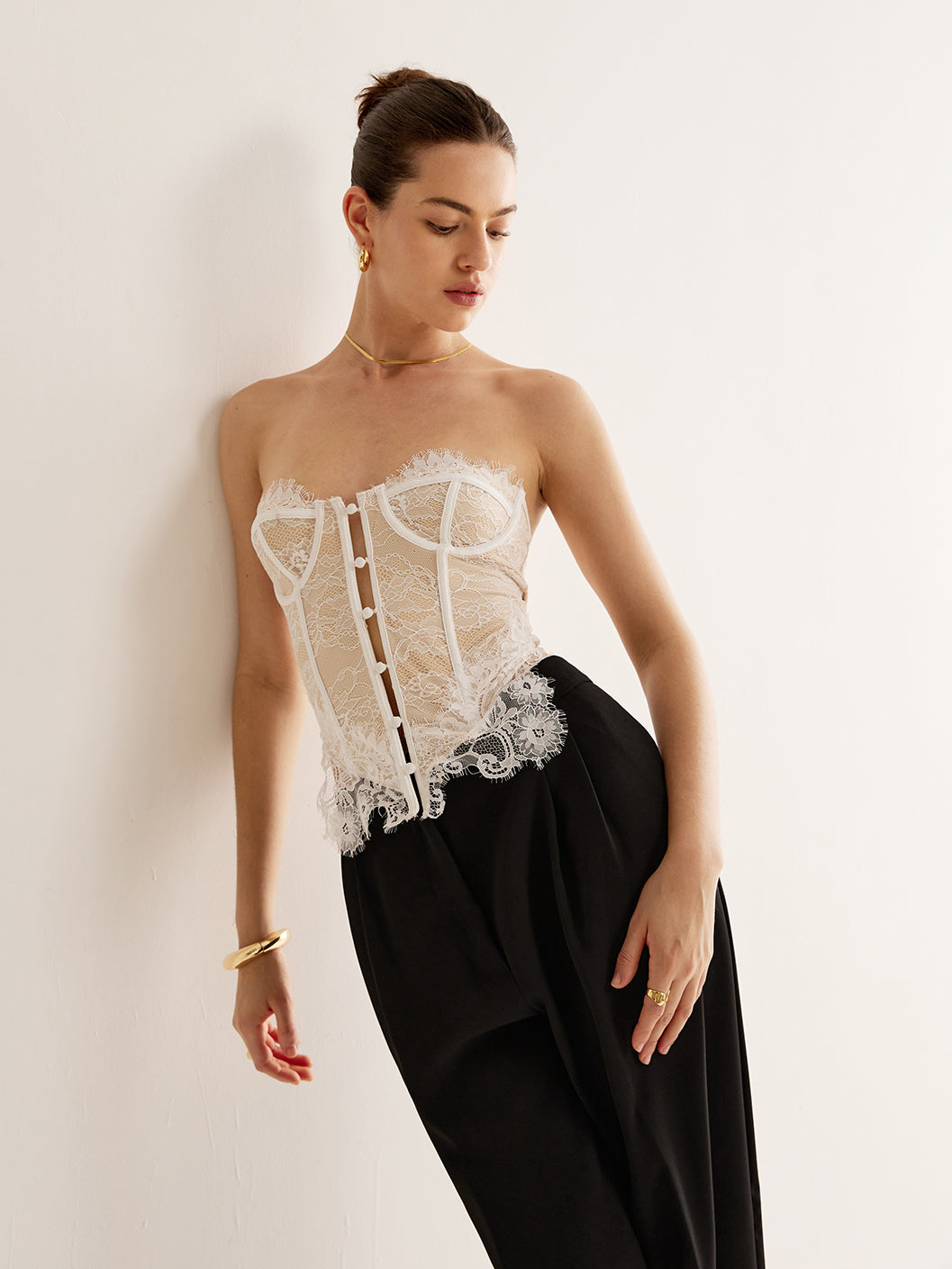 Asymmetrical Lace Corset