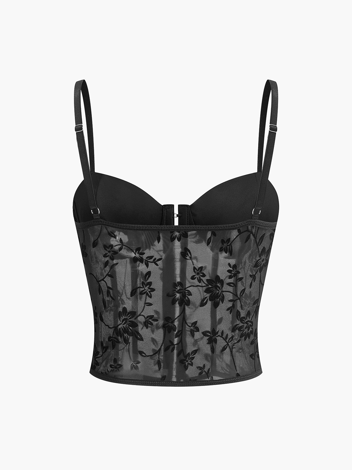 Floral Mesh Structured Corset