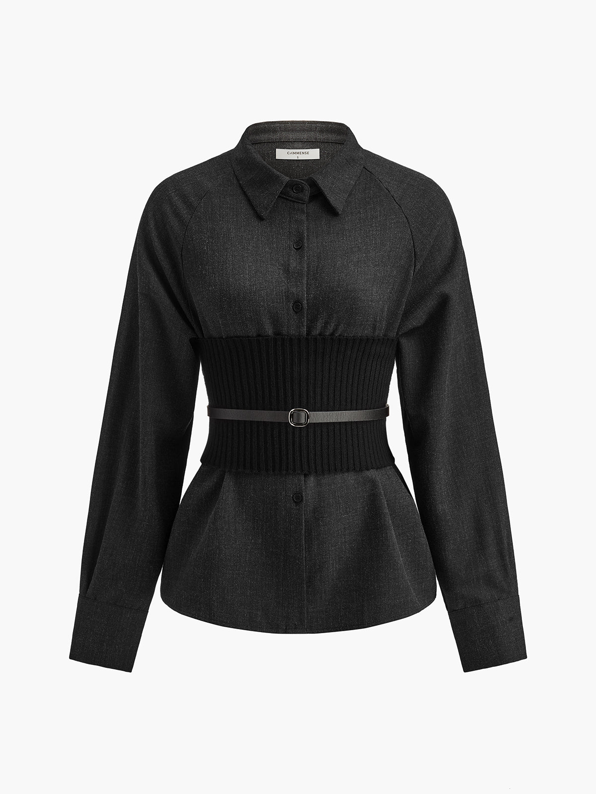 Belted Corset Polo Shirt