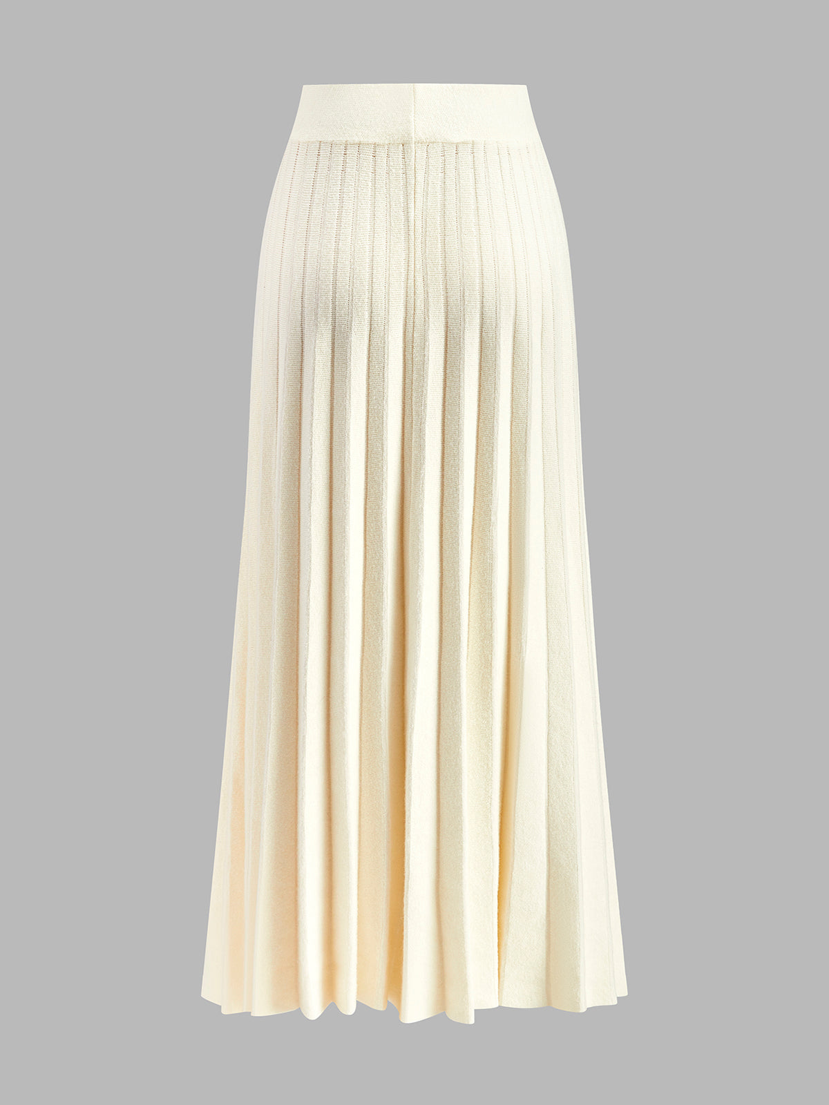 Minimalist Pleated Knit Skirt