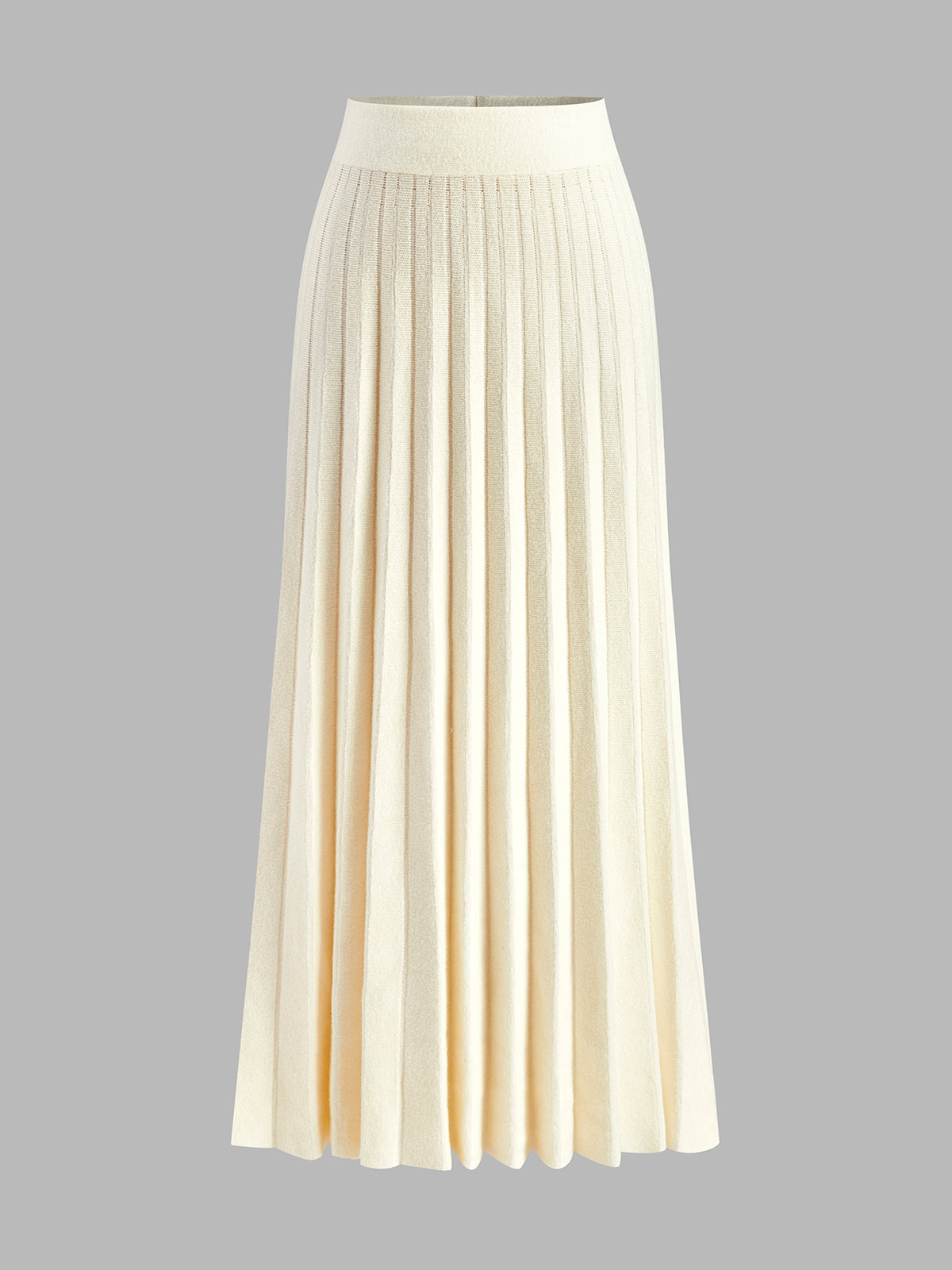 Minimalist Pleated Knit Skirt