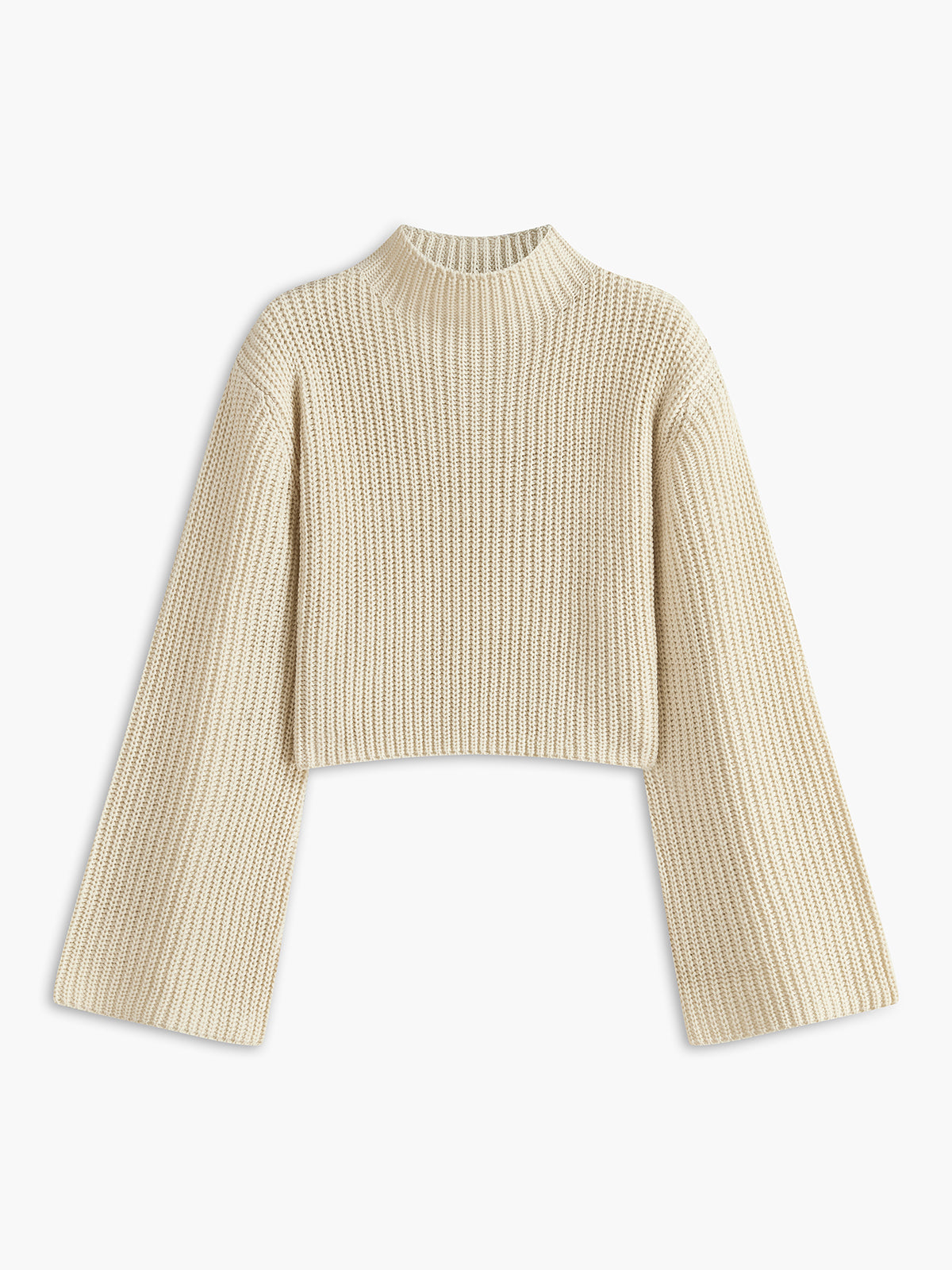 Bell Sleeve Crop Shift Sweater