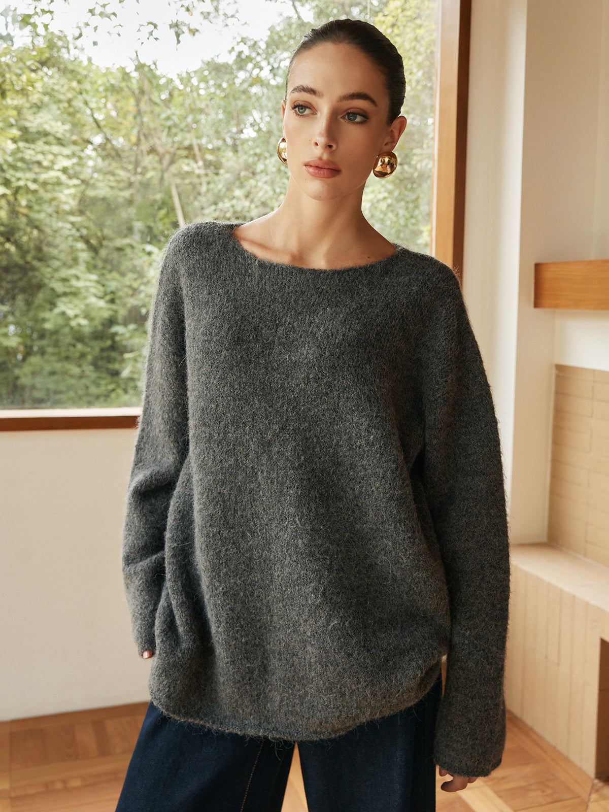 Wool-Blend Versatile Shift Sweater