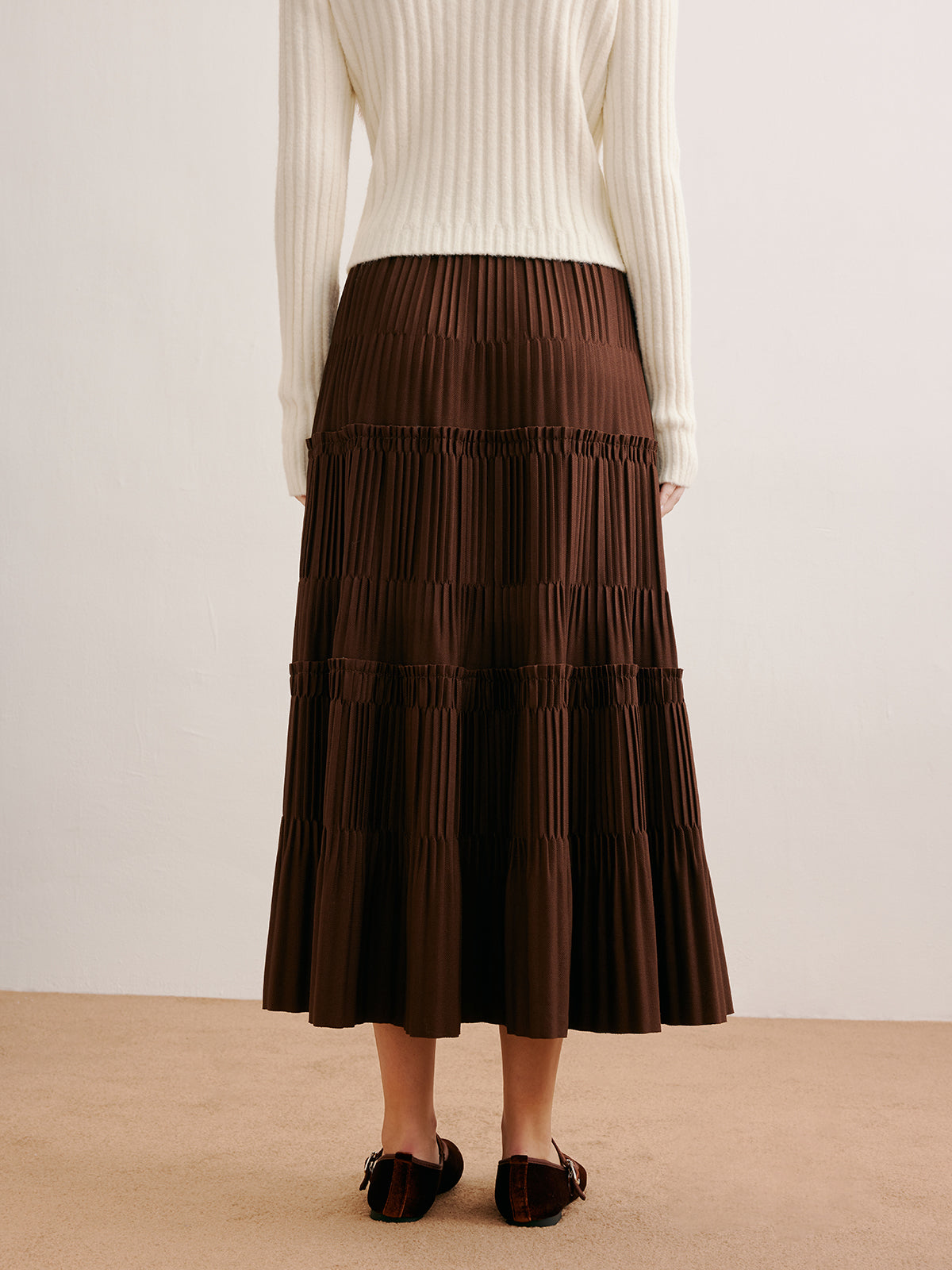 Lettuce Trim Pleated Skirt