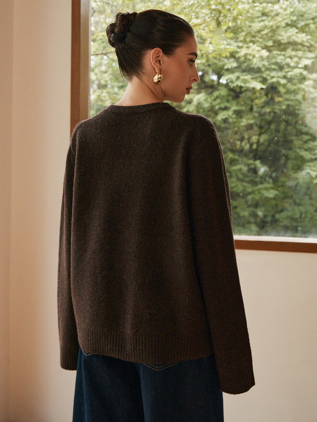 Leisure Cozy Draped Sweater