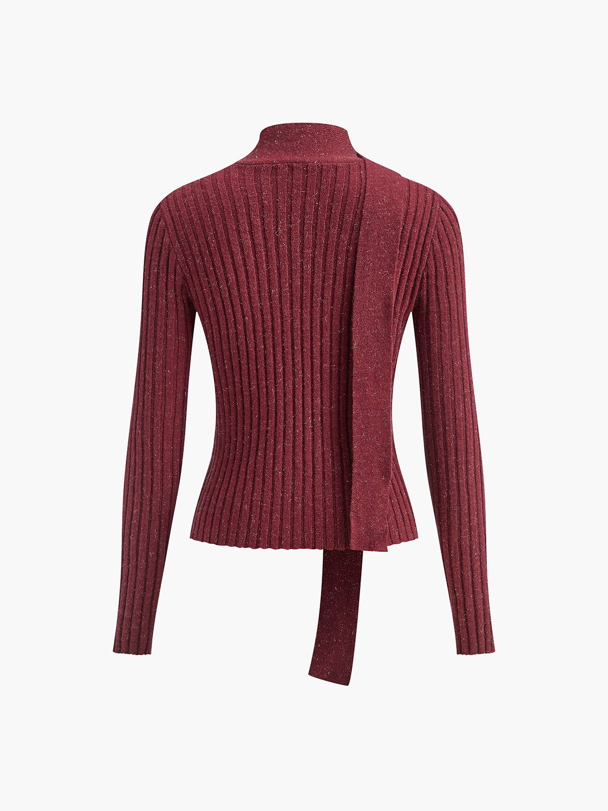 V-Neck Ribbon Sweater