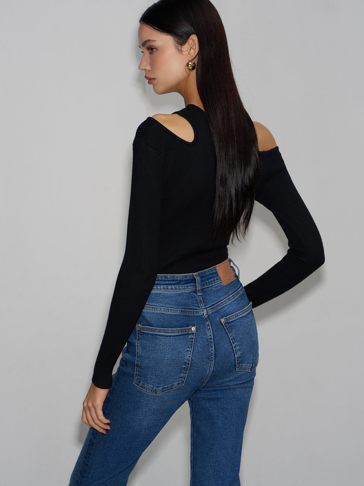 High Stretch Cutout Sweater