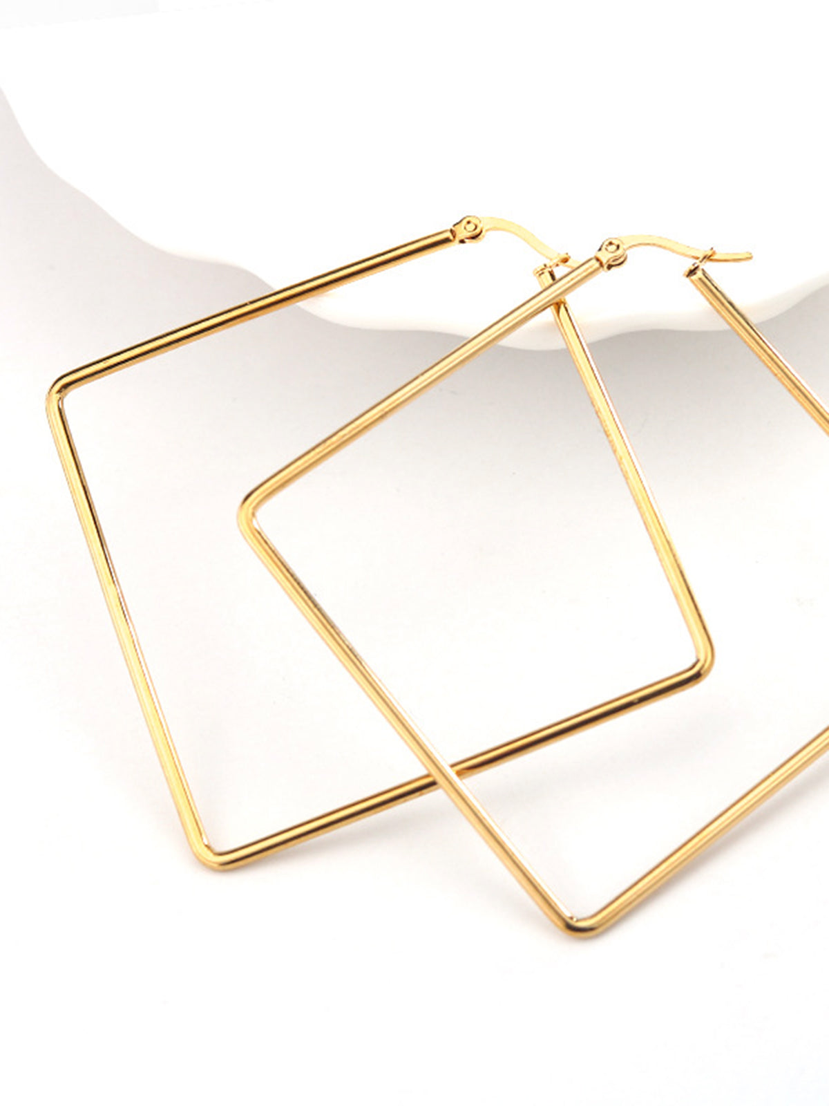 Geometric Square Pendant Earrings