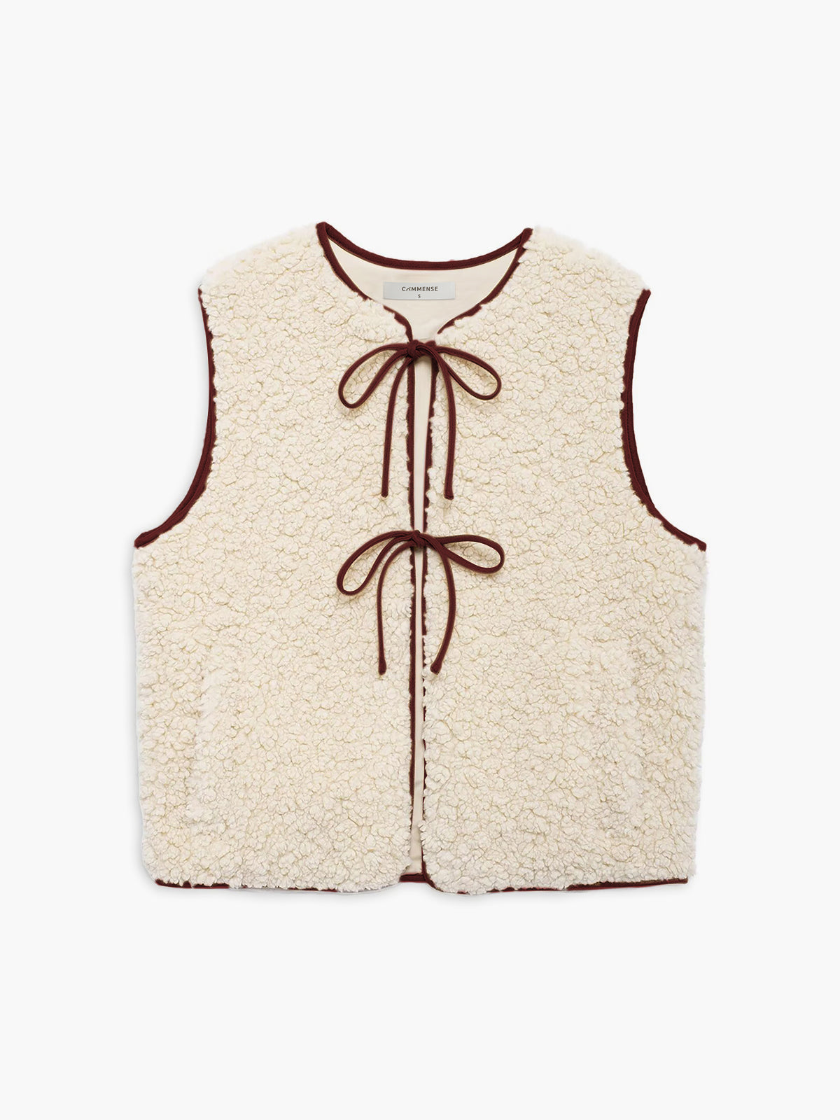 Lace Up Fleece Vest