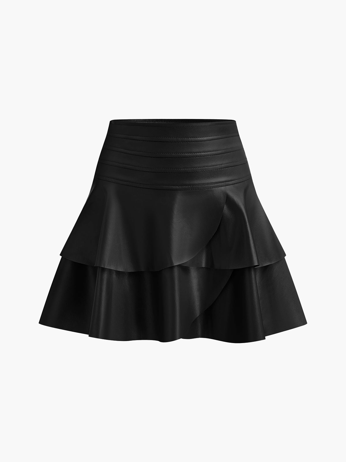 High-Waist Corset Ruffle Skirt