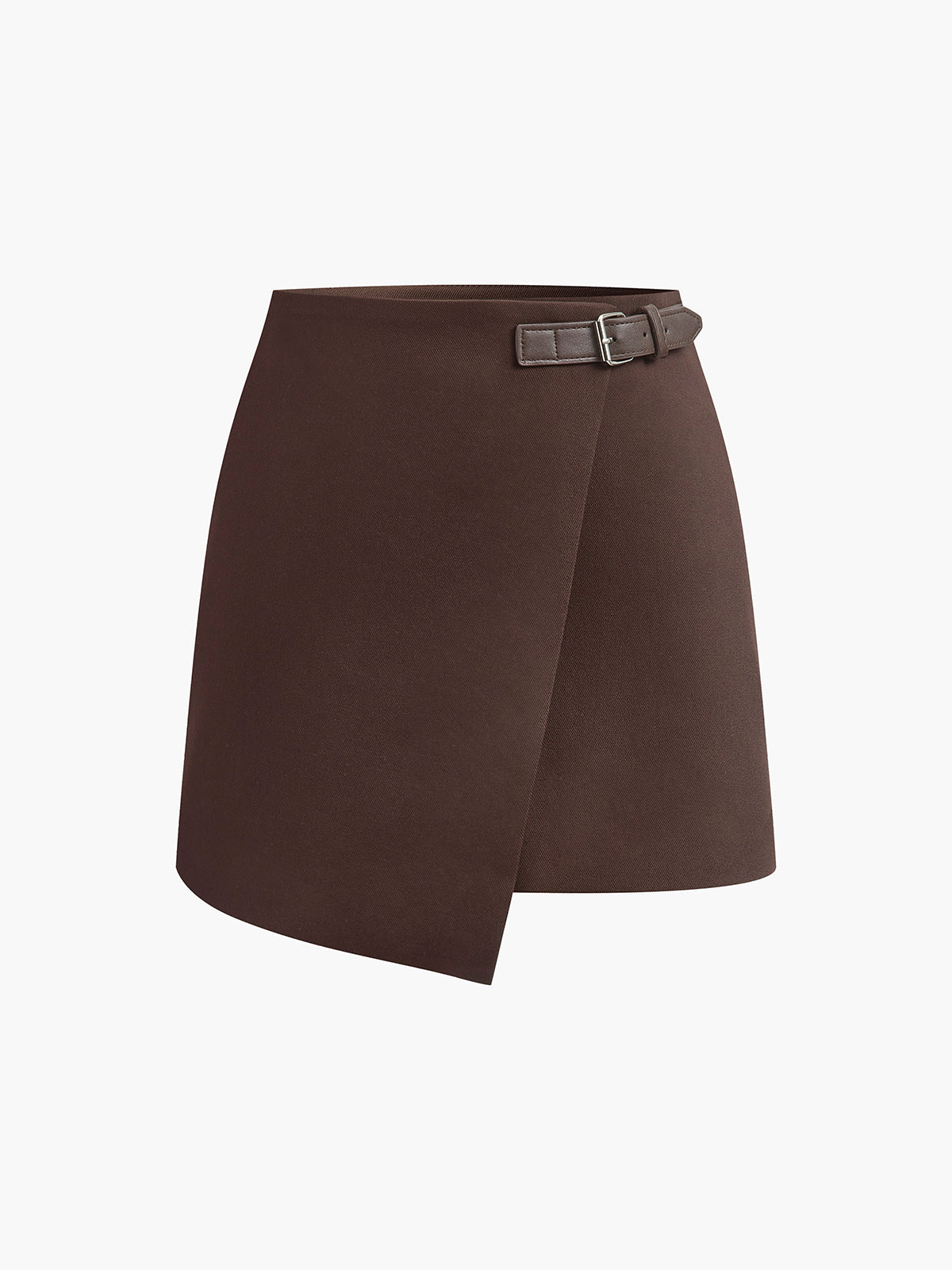 Retro Belted Zipper Skirt